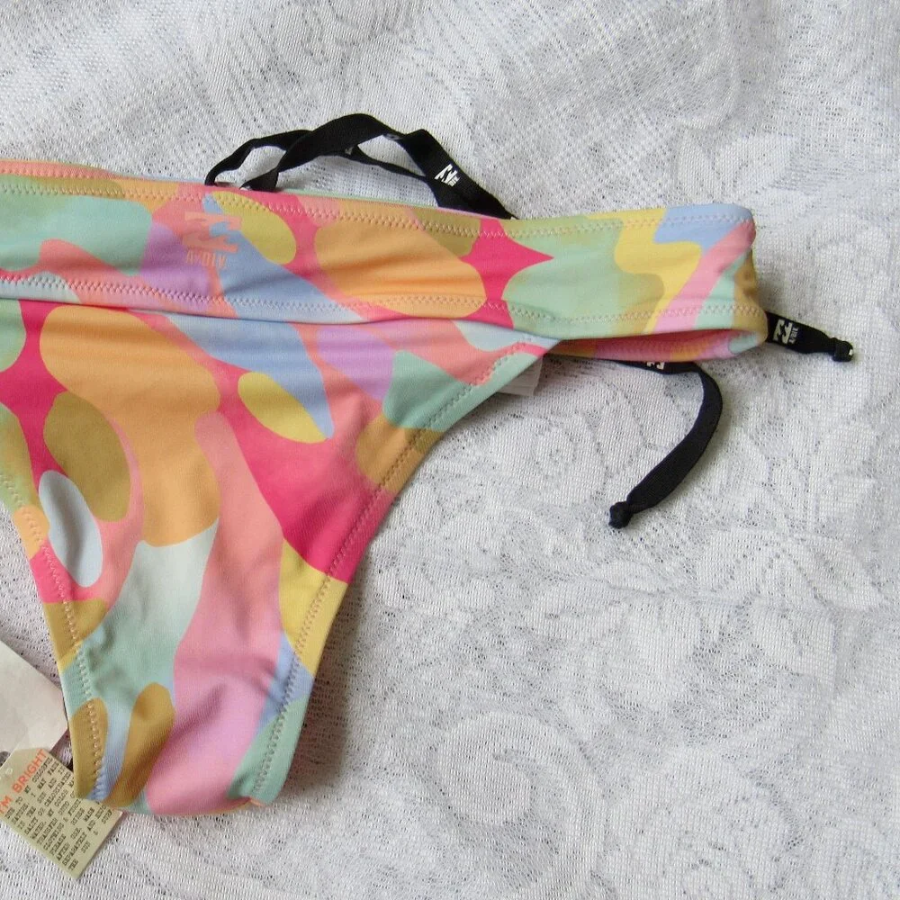 Billabong Bikini Bottom M/10 Swim Orange Multi - Picture 6 of 6